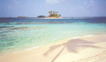 Fra gruppen San Blas nr Panamas kyst i Det Caribiske Hav