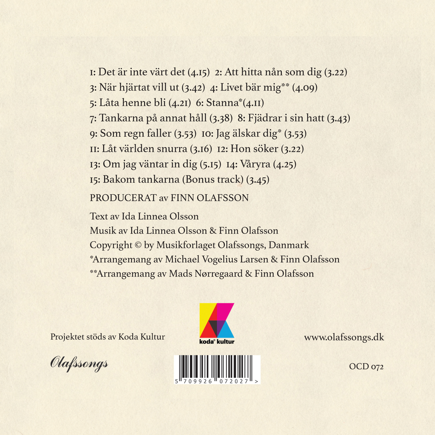 Track list